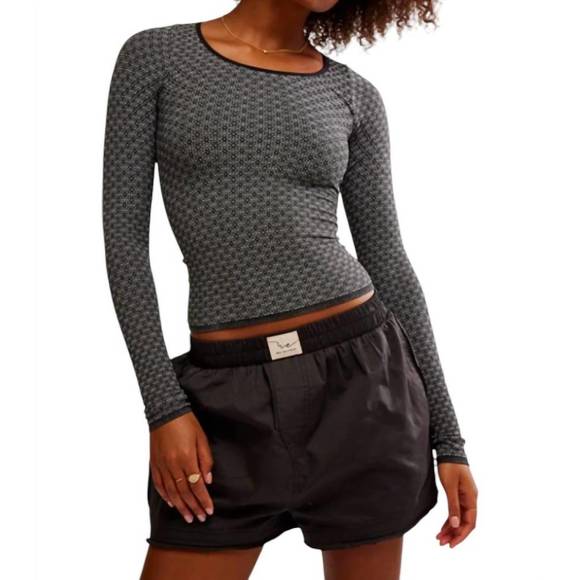 NEW FREE PEOPLE love letter top in black - Picture 1 of 3
